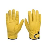 guantes para horno, Trabajadores de cuero piel oveja, protección for trabajos soldadura, jardinería, deportes, conductores motocicletas, resistente al desgaste(Yellow,XXL)