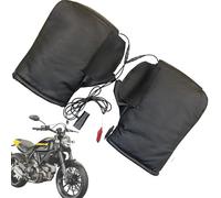 Guantes Para Manillar De Motocicleta | A Prueba De Viento Eléctrico Cómodo, Puños Calentados Calientes Manillar ATV | Para Motociclistas Hombres Paseos Conducción Touring Viaje Aventuras Y Clima Frío