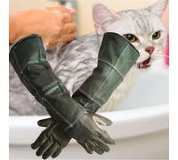 Guantes para Manipulación De Mascotas: Cuero Antimordeduras, Cobertura Extendida del Brazo, Defensor De Piel De Gruesa, Ropa De Seguridad Profesional | Guantes De Protección Fiables para Animales