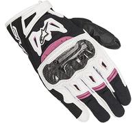 Guantes para moto Alpinestars modelo STELLA SMX-2 Air Carbon V2, colores negro, blanco, fucsia