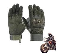 Guantes para moto, guantes de invierno para moto, para pantalla táctil, guantes de moto de carretera con carcasa dura, 3,35 - 3,74 pulgadas, guantes de ciclismo para carreras de carretera, verde