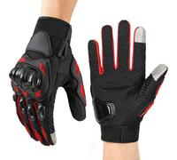 Guantes para motocicleta - Anti Slip PP Cloth, Breathable Cloth | Full Finger Hard Shell Protective Riding Gloves | Sports Wear Resistant Cycling Glove For Outdoor Motorcycle Biking Training Adventure