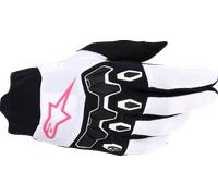 Alpinestars Stella Full Bore V2 Guantes de motocross femenino, blanco/negro/rosa, Talla M