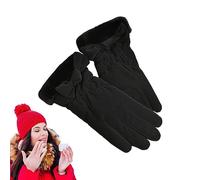 Guantes para Mujer, Guantes Calientes de Pantalla Táctil para Invierno, Guantes de Invierno Elásticos Deportivos Calientes y A Prueba de Viento para Jardinería, Esquí y Conducción