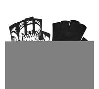 Guantes para niños, guantes de esqueleto de medio dedo de Halloween para ciclismo, cómodo esqueleto que en la oscuridad para correr, ciclismo, esquí, Gran mueca, Refer to description