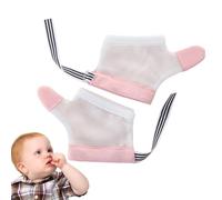 Guantes para niños para dejar de morderse las uñas, protector de succión de pulgar, dejar de el pulgar, protector transpirable para morderse las uñas, parada ajustable para los dedos