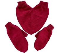 Guantes Para Parejas Guantes Térmicos De Invierno Para Parejas Manoplas De Punto Sólido Manoplas De Poliéster Lindos Guantes Cálidos Guantes Para Parejas Para Sostener La Mano Para El Hogar Rojo