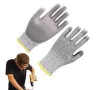 Guantes para protección contra cortes, 2 unidades, talla S, L, malla de acero inoxidable, alimenticio, protección de cocina, guantes de filete para cortar carne, filete de ostra, H