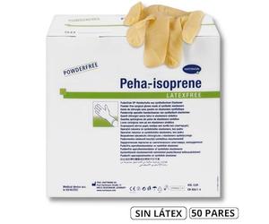 Guantes peha isoprene Talla 7 sin polvo 50 pares sin látex