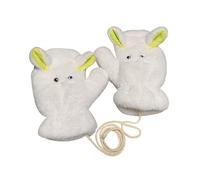 Guantes peludos de invierno para colegialas para uso diario, guantes de felpa, guantes gruesos para mantenerse a la moda y cálidos guantes de invierno para niños, blanco, Talla única