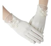 Guantes Protección Uv Guantes de protección solar for mujer, verano, ocio, sombrilla, algodón elástico, libro corto, conducción al aire libre, antideslizante(Beige B)