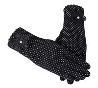 Guantes Protección Uv Guantes de protección solar for mujer, verano, ocio, sombrilla, algodón elástico, libro corto, conducción al aire libre, antideslizante(Black C)