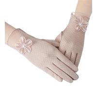 Guantes Protección Uv Guantes de protección solar for mujer, verano, ocio, sombrilla, algodón elástico, libro corto, conducción al aire libre, antideslizante(Pink B)