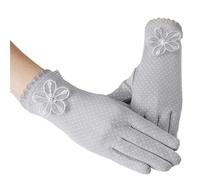 Guantes Protección Uv Guantes de protección solar for mujer, verano, ocio, sombrilla, algodón elástico, libro corto, conducción al aire libre, antideslizante(Grey C)