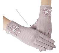 Guantes Protección Uv Guantes de protección solar for mujer, verano, ocio, sombrilla, algodón elástico, libro corto, conducción al aire libre, antideslizante(Purple C)