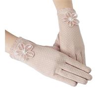Guantes Protección Uv Guantes de protección solar for mujer, verano, ocio, sombrilla, algodón elástico, libro corto, conducción al aire libre, antideslizante(Pink C)
