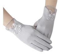 Guantes Protección Uv Guantes de protección solar for mujer, verano, ocio, sombrilla, algodón elástico, libro corto, conducción al aire libre, antideslizante(Grey B)