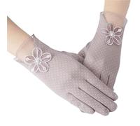 Guantes Protección Uv Guantes de protección solar for mujer, verano, ocio, sombrilla, algodón elástico, libro corto, conducción al aire libre, antideslizante(Purple B)