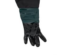 Guantes protectores de chorro de arena con forro de algodón y material de PVC, doble costura para refuerzo, adecuados para trabajos de gabinete de chorro de arena (mano derecha)