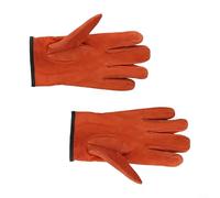 Guantes protectores de cuero con aislamiento térmico transpirable y cierre seguro de muñeca adecuados para soldadura y manejo de materiales (rojo)