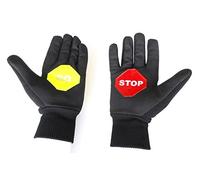 Guantes reflectantes de alta visibilidad, de alta calidad, guantes de tráfico, guantes de policía de tráfico, guantes de guardia de tráfico, guantes medianos.
