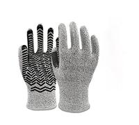 Guantes resistentes a cortes， 1 par de guantes nuevos Anti-corte Nivel 5 HPPE + Gel sílice Guante resistente for trabajar el vidrio Anillo procesamiento madera Guantes hierro Para cocina y trabajo