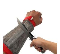 Guantes resistentes a cortes, Brazaletes anticorte con anillos de acero, acero inoxidable 316, anticorte, antiexplosivos, autodefensa, seguridad y protección contra la violencia.