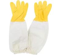 Guantes resistentes al calor, 1 par de guantes de apicultura, guantes de jardinería de cuero multifunción con mangas largas de lona, protección for apicultores principiantes u otros