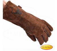 Guantes Resistentes Al Calor De Piel Verdadera Para Parrilla Y Horno, Marrón S