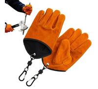 Guantes resistentes al calor para cocina - protección térmica magnética | Manoplas de horno antideslizantes cómodas para parrillas, fuego de chimenea y pesca