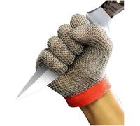 Guantes Resistentes Anillo De Acero Inoxidable 304 Guantes De Malla Anti Corte Cuchillo Resistente COTA De Malla Protección De Manos Guante De Carnicero De Cocina para Tallado Madera 1 pcs,S