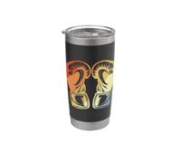 Guantes Retro Kickboxing Dibujo Karate Vaso térmico de acero inoxidable de doble pared