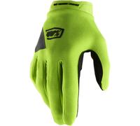 Guantes Ridecamp para mujer 100 % amarillo fluorescente, negro