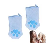 Guantes Secos Para Mascotas - Guantes De Polar Coral Super Absorbentes | Perros, Gatos, Limpiando El Cuerpo Después Del Champú Y Limpiando Los Pies Después De Caminar | Artículos De Baño