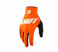 Guantes Shot Raw Burst Naranja Adulto MX Motocross Off Road Enduro
