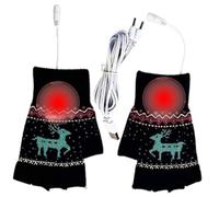 Guantes sin dedos calentados, Guantes sin dedos calentados,Guantes de trabajo calentados para mujer - Lindos guantes cálidos con carga USB para pesca en hielo, guantes de invierno para mujer