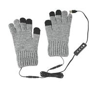 Guantes térmicos | Calentador de manos con enchufe USB de punto | Guantes calefactores eléctricos, tres niveles de temperatura para hombres y mujeres, perfectos para deportes, ciclismo, esquí