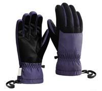Guantes térmicos de invierno, cálidos, resistentes al viento, resistentes al agua, guantes para pantalla táctil, palma antideslizante, para deportes al aire libre, ciclismo, conducción, negro, blanco