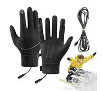 Guantes Térmicos de Invierno - Guantes Calentados A Prueba de Agua para Hombres, Entrenamiento USB-Calentador De Calentador | Forro Interior Suave con Nivel De Calor Ajustable, Protección