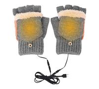 Guantes térmicos de invierno - Manoplas de calefacción de punto de fibra acrílica de 180 x 120 mm con 3 ajustes de calor | Guantes de calefacción eléctricos USB | Calentador completo de 5 V para clima