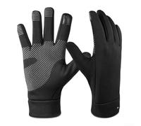 Guantes térmicos de invierno para hombres y mujeres con protección impermeable y resistente al viento, puntas compatibles con pantalla táctil y agarre mejorado para diversas actividades (XL negro)