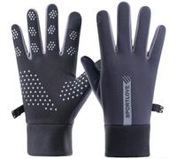 Guantes térmicos de invierno para pantalla táctil, resistentes al viento, resistentes al agua, para ciclismo, correr, senderismo, snowboard, deportes al aire libre, pareja (D)
