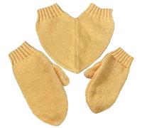 Guantes Térmicos De Invierno Para Parejas, Manoplas De Punto Sólido, Guantes Cálidos Lindos De Poliéster Para El Hogar Al Aire Libre, Regalos De Par (Amarillo) - Manoplas Para Parejas