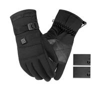 Guantes Térmicos Eléctricos,Guantes Térmicos Con Pilas - Manoplas calefactoras con pantalla táctil alimentadas por batería de 3,7 V con 3 ajustes de temperatura,Suministros de invierno, guantes térmic