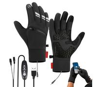 Guantes térmicos eléctricos, resistentes al agua, reutilizables, táctiles, guantes térmicos, portátiles, para camping, invierno, fútbol, golf, trabajo de motocicleta, oficina, exterior, esquí,