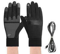 Guantes térmicos ergonómicos, temperatura ajustable para pantalla táctil | Guantes eléctricos impermeables con calefacción USB para nieve, montañismo, esquí, senderismo, camping, caza, motociclismo