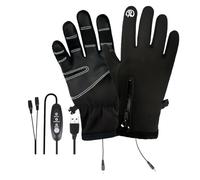 Guantes térmicos para hombre, 3 niveles con pantalla táctil recargable por USB, suministros de invierno, guantes eléctricos para hombre, para esquí, snowboard, ciclismo, motociclismo, trabajo al aire