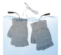 Guantes térmicos para hombre, guantes de calefacción de punto, esquí de invierno, dedos completos y medios, ciclismo para conducir, senderismo,