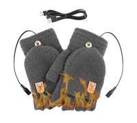 Guantes térmicos para hombre, guantes de calentamiento para clima frío, guantes cálidos de 5 V con calefacción USB para invierno, trabajo, jardinería, dormitorio, senderismo, motociclistas