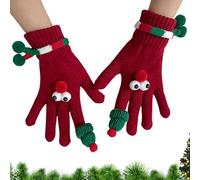 Guantes térmicos para mujer, diseño de y sombrero de, transpirable y cálido | Guantes de dedos completos | Ideal para adultos, hombres y mujeres, uso al aire libre, diario, transporte de